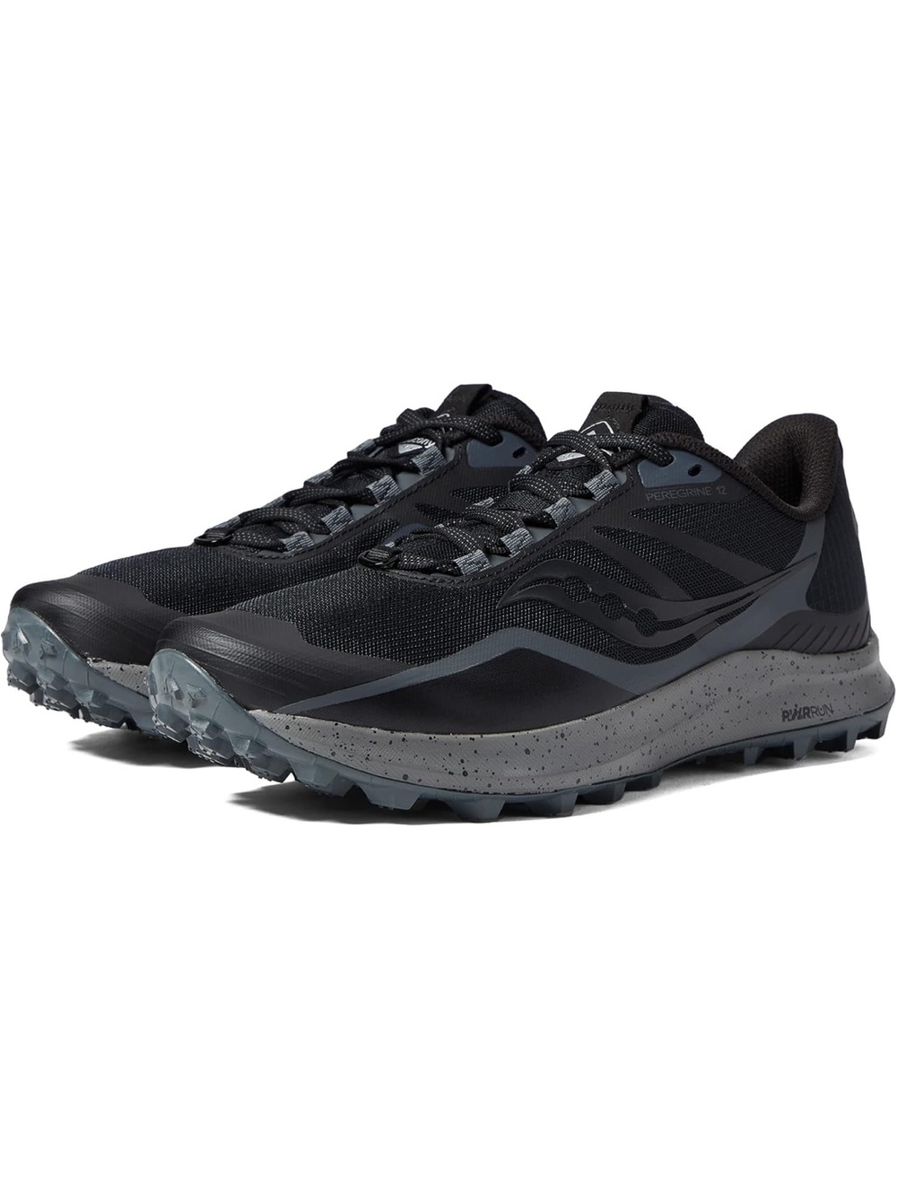 Saucony Men's Peregrine 12 Trail Running Shoes - Black/Gray